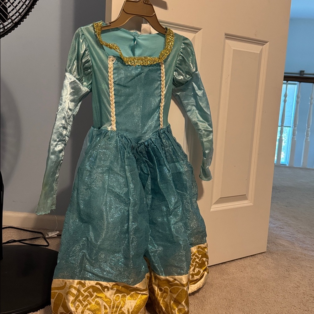Disney Teal and Gold Brave Dress